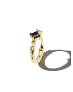 Серьга кольцо из желтого золота с сапфиром Otiumberg