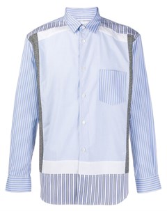 Рубашка с контрастными вставками в полоску Comme des garcons shirt