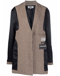 Однобортное пальто со вставками Mm6 maison margiela