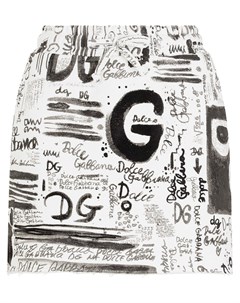 Юбка мини с логотипом Dolce&gabbana