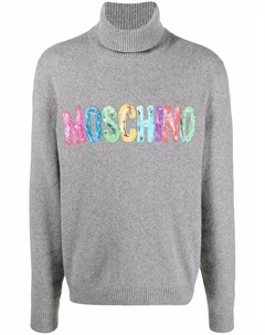 Кашемировый свитер с логотипом Moschino