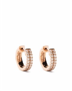 Серьги кольца из розового золота с бриллиантами Djula