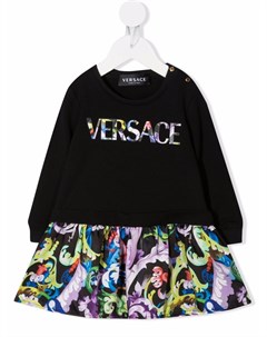 Платье свитер с узором Versace kids
