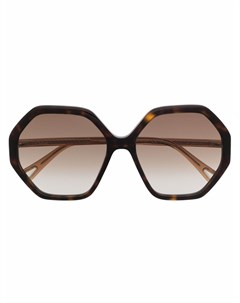 Солнцезащитные очки Havana с затемненными линзами Chloé eyewear