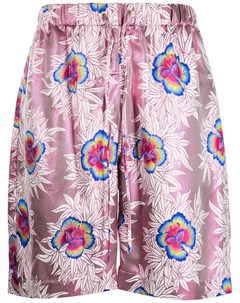 Атласные шорты с цветочным принтом Edward crutchley
