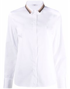 Поплиновая рубашка с контрастным воротником Peserico