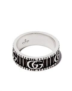Серебряное кольцо с логотипом Double G Gucci
