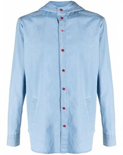 Джинсовая рубашка с капюшоном Kiton