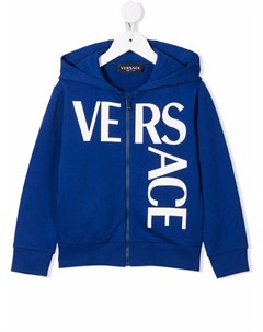 Худи на молнии с логотипом Versace kids