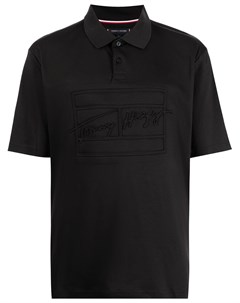 Рубашка поло с тисненым логотипом Tommy hilfiger
