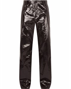 Прямые брюки с эффектом металлик Dolce&gabbana