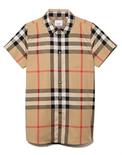 Рубашка в клетку Vintage Check с короткими рукавами Burberry kids