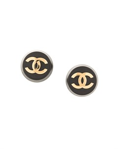 Серьги клипсы с логотипом CC Chanel pre-owned