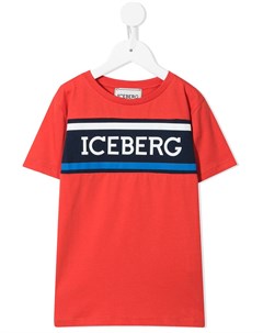 Футболка с круглым вырезом и логотипом Iceberg kids