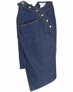 Джинсовая юбка 2000 х годов асимметричного кроя Christian dior