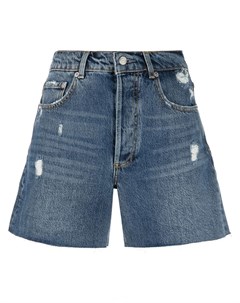 Джинсовые шорты с эффектом потертости Boyish jeans