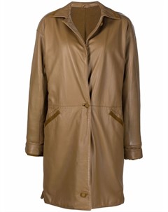 Кожаное пальто 1970 х годов Versace pre-owned
