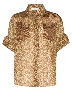 Рубашка с леопардовым принтом Zimmermann