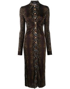 Платье рубашка со змеиным принтом Versace