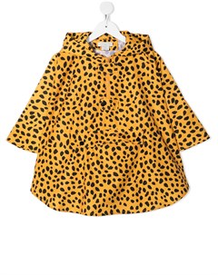 Непромокаемая куртка с леопардовым узором Stella mccartney kids
