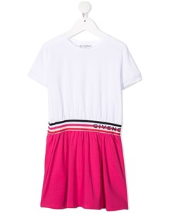 Платье футболка в стиле колор блок с логотипом Givenchy kids