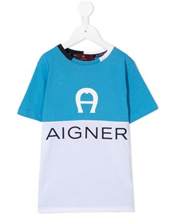 Двухцветная футболка Aigner kids