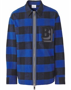 Фланелевая куртка рубашка с графичным принтом Burberry