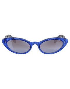 Солнцезащитные очки в оправе кошачий глаз с блестками Miu miu eyewear