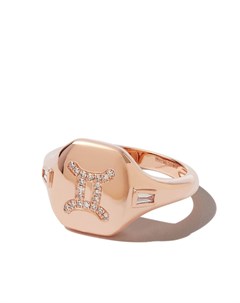Перстень Gemini из розового золота с бриллиантами Shay
