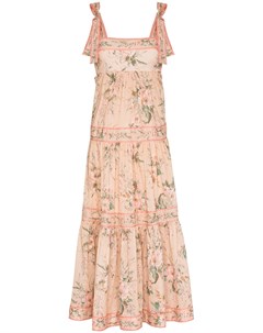 Ярусное платье макси Moonshine с цветочным принтом Zimmermann