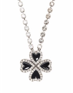 Ожерелье Crystal Heart Clover с эмалью Saint laurent