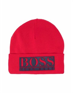 Шапка бини с нашивкой логотипом Boss kidswear