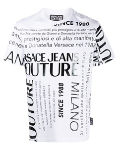 Футболка с принтом Etichetta Versace jeans couture