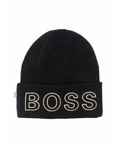 Шапка бини с вышитым логотипом Boss kidswear