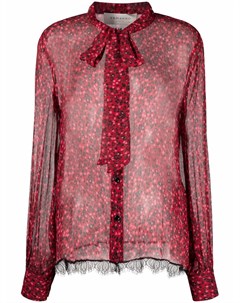 Блузка с завязками и цветочным принтом Ermanno firenze