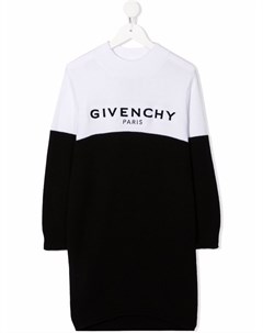 Трикотажное платье в стиле колор блок с логотипом Givenchy kids