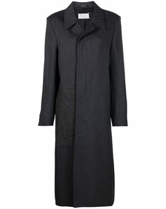 Однобортное пальто с контрастной вставкой Maison margiela