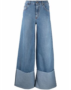 Широкие джинсы с подворотами Federica tosi