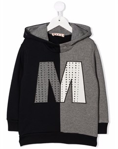 Худи в стиле колор блок с нашивкой логотипом Marni kids