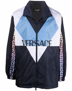 Спортивная куртка в стиле колор блок с логотипом Versace