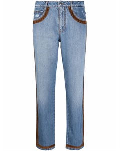 Прямые джинсы со вставками Ermanno scervino