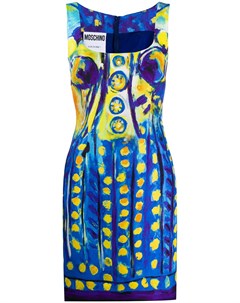 Платье с эффектом разбрызганной краски Moschino