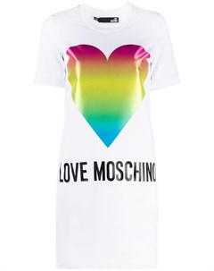 Платье футболка с короткими рукавами и логотипом Love moschino