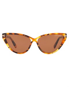 Солнцезащитные очки в оправе кошачий глаз черепаховой расцветки Tom ford eyewear