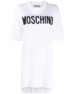 Футболка асимметричного кроя с логотипом Moschino