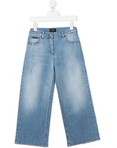Широкие джинсы с эффектом потертости Dolce & gabbana kids