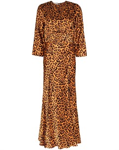 Платье макси с леопардовым принтом и разрезом The attico