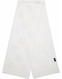 Шерстяной шарф с логотипом FF Fendi