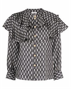 Шелковая блузка с оборками Sandro