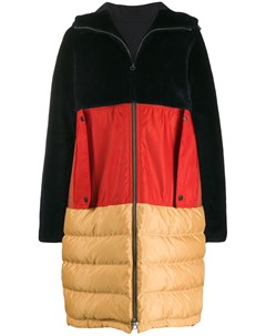 Пальто в стиле колор блок с капюшоном Liska